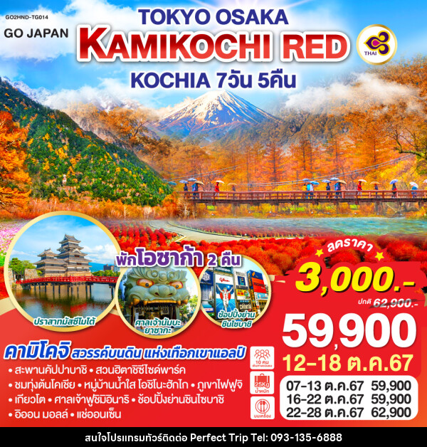 ทัวร์ญี่ปุ่น TOKYO OSAKA KAMIKOCHI RED KOCHIA  - บริษัท เพอร์เฟคทริป คลับ จำกัด