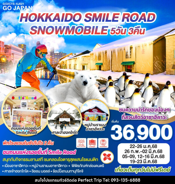 ทัวร์ญี่ปุ่น HOKKAIDO SMILE ROAD SNOWMOBILE - บริษัท เพอร์เฟคทริป คลับ จำกัด