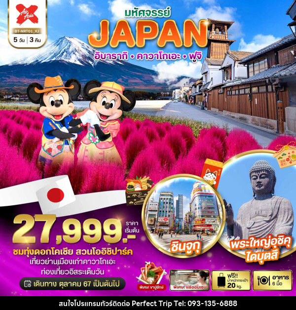 ทัวร์ญี่ปุ่น มหัศจรรย์...JAPAN อิบารากิ คาวาโกเอะ ฟูจิ - บริษัท เพอร์เฟคทริป คลับ จำกัด