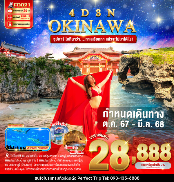 ทัวร์ญี่ปุ่น OKINAWA ซุปตาร์ โอกินาว่า....ทะเลเรียกหา แล้วจะไม่มาได้ไง! - บริษัท เพอร์เฟคทริป คลับ จำกัด