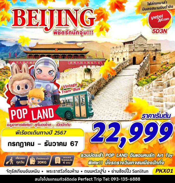 ทัวร์จีน BEIJING พิชิตรักนักจุ่ม - บริษัท เพอร์เฟคทริป คลับ จำกัด