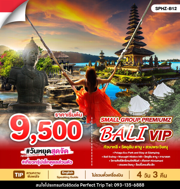 แพ็คเกจทัวร์อินโดนีเซีย Small Group Premiumz Bali VIP - บริษัท เพอร์เฟคทริป คลับ จำกัด