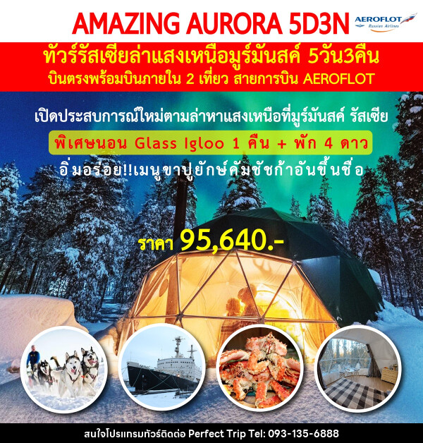 ทัวร์รัสเซีย ล่าแสงเหนือมูร์มันสค์ AMAZING AURORA - บริษัท เพอร์เฟคทริป คลับ จำกัด