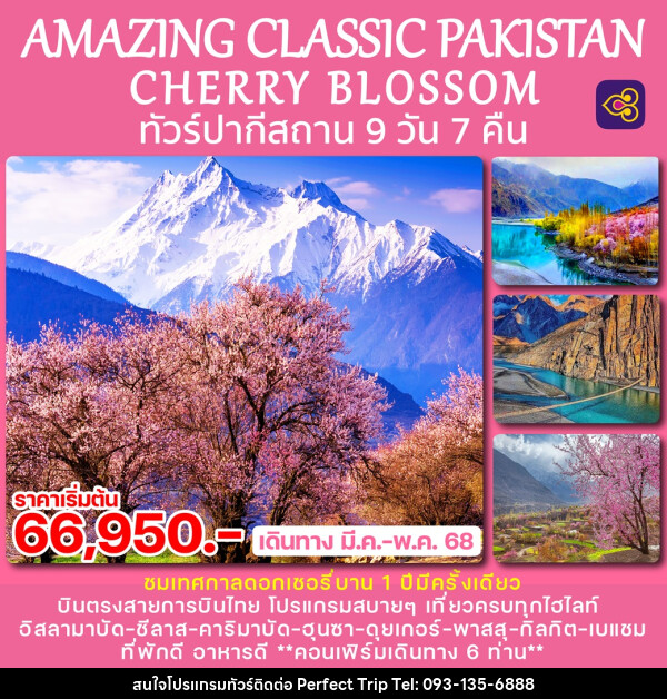 ทัวร์ปากีสถาน AMAZING CLASSIC PAKISTAN CHERRY BLOSSOM - บริษัท เพอร์เฟคทริป คลับ จำกัด