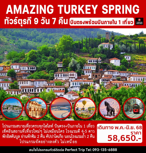 ทัวร์ตุรกี AMAZING TURKEY SPRING - บริษัท เพอร์เฟคทริป คลับ จำกัด