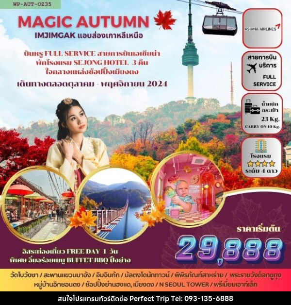 ทัวร์เกาหลี MAGIC AUTUMN  - บริษัท เพอร์เฟคทริป คลับ จำกัด