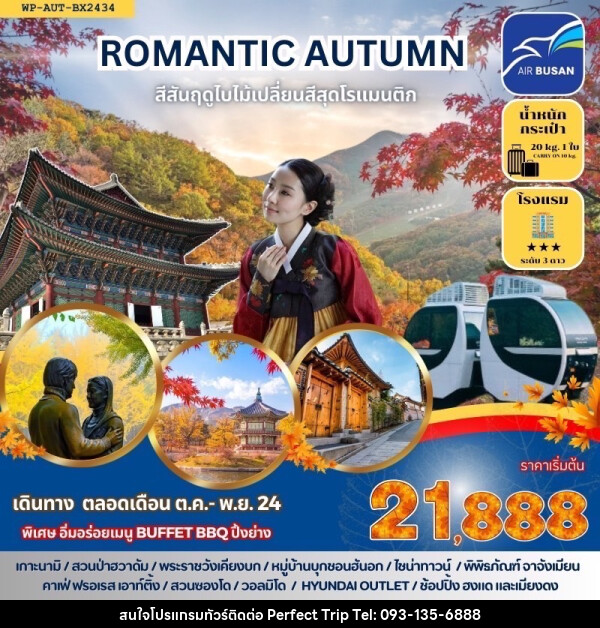 ทัวร์เกาหลี ROMANTIC AUTUMN  - บริษัท เพอร์เฟคทริป คลับ จำกัด