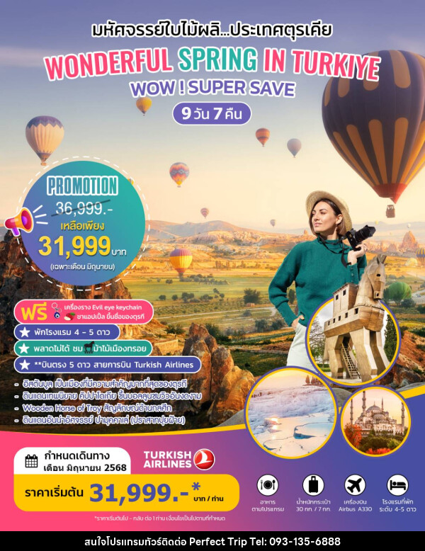 ทัวร์ตุรเคีย WONDERFUL SPRING IN TURKIYE - บริษัท เพอร์เฟคทริป คลับ จำกัด