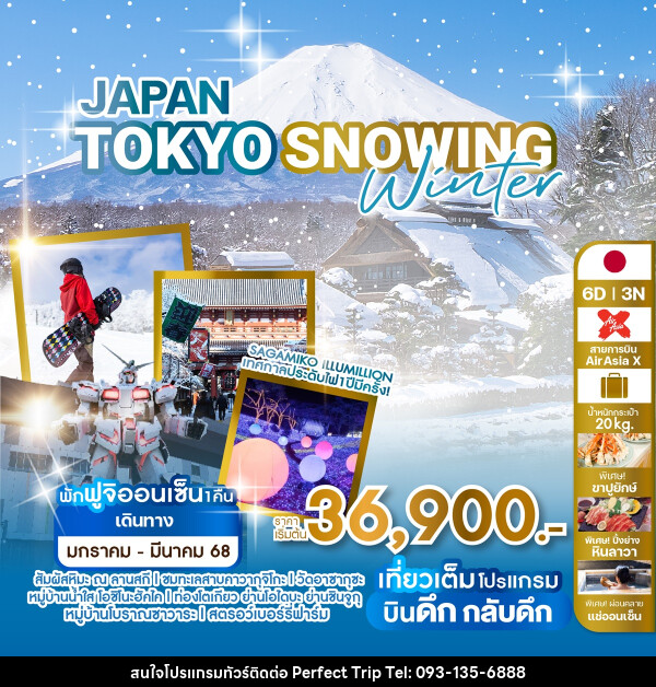 ทัวร์ญี่ปุ่น JAPAN TOKYO SNOWING WINTER - บริษัท เพอร์เฟคทริป คลับ จำกัด