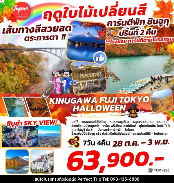 ทัวร์ญี่ปุ่น KINUGAWA FUJI TOKYO HALLOWEEN - บริษัท เพอร์เฟคทริป คลับ จำกัด