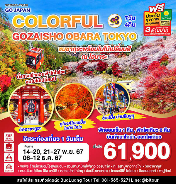 ทัวร์ญี่ปุ่น COLORFUL GOZAISHO KORANKEI TOKYO - บริษัท บัวหลวง ทัวร์ แอนด์ เทรดดิ้ง จำกัด