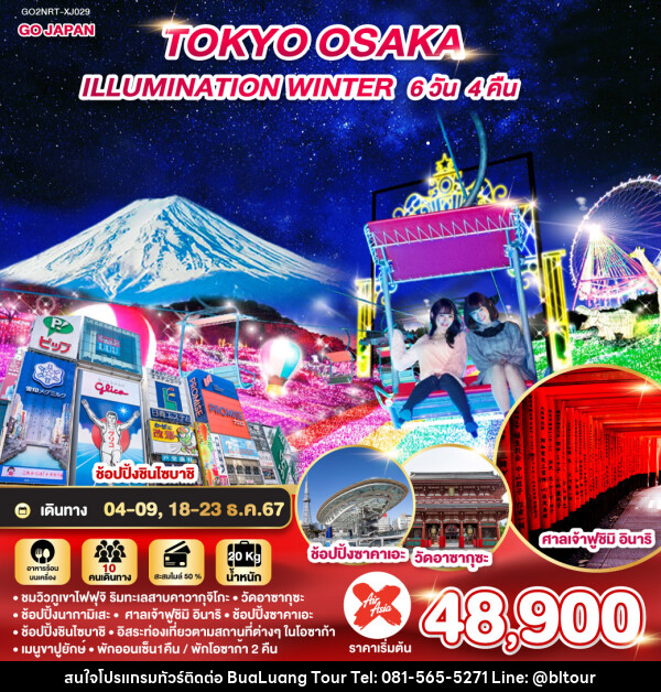 ทัวร์ญี่ปุ่น TOKYO OSAKA ILLUMINATION WINTER - บริษัท บัวหลวง ทัวร์ แอนด์ เทรดดิ้ง จำกัด