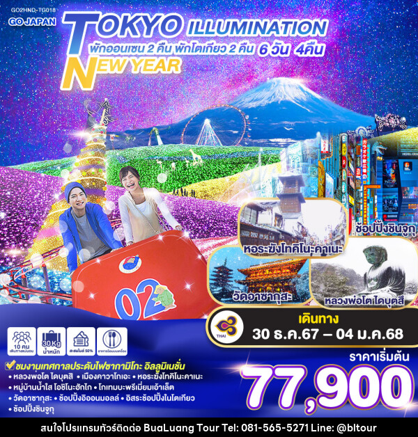 ทัวร์ญี่ปุ่น TOKYO ILLUMINATION NEW YEAR - บริษัท บัวหลวง ทัวร์ แอนด์ เทรดดิ้ง จำกัด