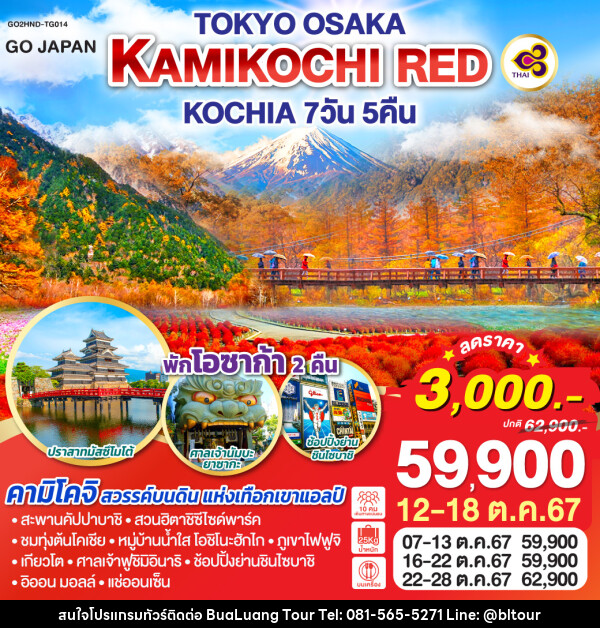 ทัวร์ญี่ปุ่น TOKYO OSAKA KAMIKOCHI RED KOCHIA  - บริษัท บัวหลวง ทัวร์ แอนด์ เทรดดิ้ง จำกัด