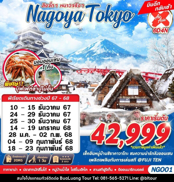 ทัวร์ญี่ปุ่น NAGOYA TOKYO WINTER ลิงจั๊กๆหนาวจริงๆ - บริษัท บัวหลวง ทัวร์ แอนด์ เทรดดิ้ง จำกัด