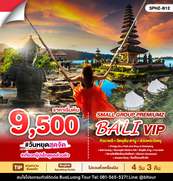 แพ็คเกจทัวร์อินโดนีเซีย Small Group Premiumz Bali VIP - บริษัท บัวหลวง ทัวร์ แอนด์ เทรดดิ้ง จำกัด