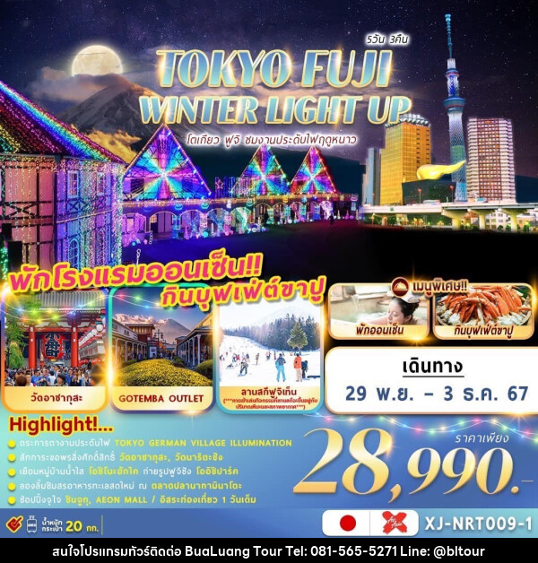 ทัวร์ญี่ปุ่น TOKYO FUJI WINTER LIGHT UP โตเกียว ฟูจิ ชมงานประดับไฟฤดูหนาว - บริษัท บัวหลวง ทัวร์ แอนด์ เทรดดิ้ง จำกัด