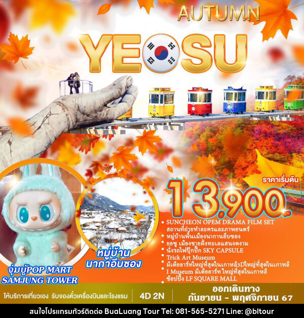 ทัวร์เกาหลี AUTUMN YEOSU - บริษัท บัวหลวง ทัวร์ แอนด์ เทรดดิ้ง จำกัด