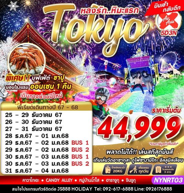 ทัวร์ญี่ปุ่น Tokyo หลงรัก..หิมะแรก - JS888 Holiday