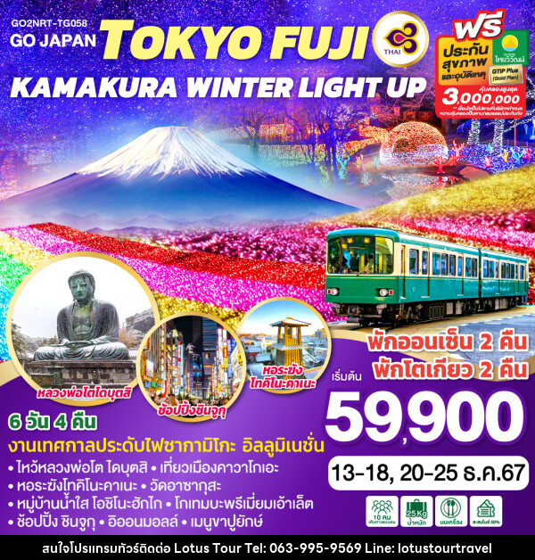 ทัวร์ญี่ปุ่น TOKYO FUJI KAMAKURA WINTER LIGHT UP  - บริษัท โลตัสทัวร์ แอนด์ ทราเวล