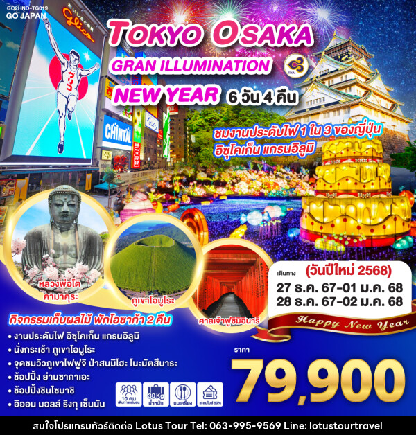 ทัวร์ญี่ปุ่น TOKYO OSAKA GRAN ILLUMINATION NEW YEAR - บริษัท โลตัสทัวร์ แอนด์ ทราเวล