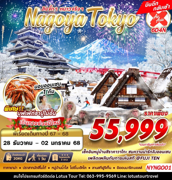 ทัวร์ญี่ปุ่น ลิงจั๊กๆ หนาวจริงๆ Nagoya Tokyo - บริษัท โลตัสทัวร์ แอนด์ ทราเวล