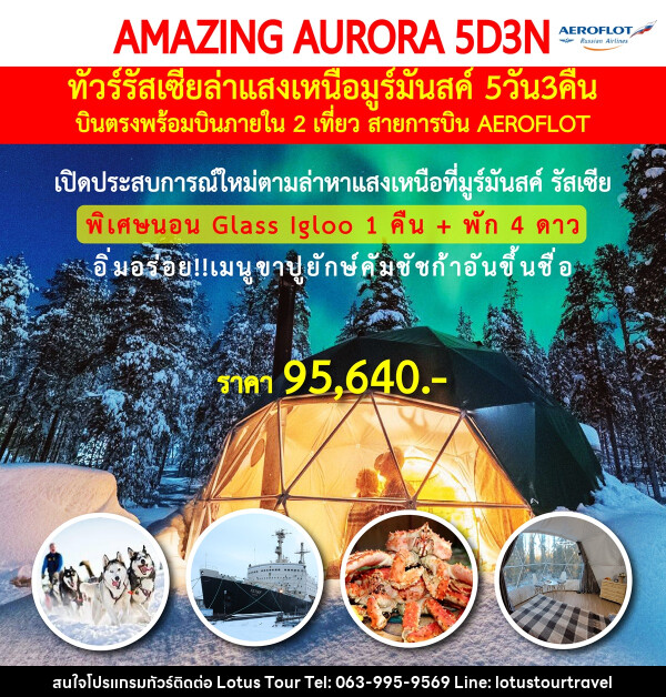 ทัวร์รัสเซีย ล่าแสงเหนือมูร์มันสค์ AMAZING AURORA - บริษัท โลตัสทัวร์ แอนด์ ทราเวล