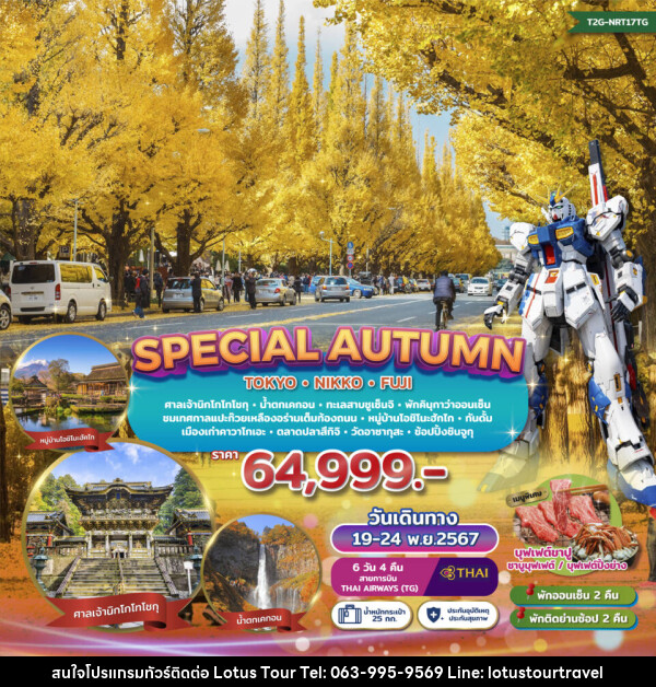 ทัวร์ญี่ปุ่น SPECIAL AUTUMN…TOKYO NIKKO FUJI GINKO FESTIVAL - บริษัท โลตัสทัวร์ แอนด์ ทราเวล