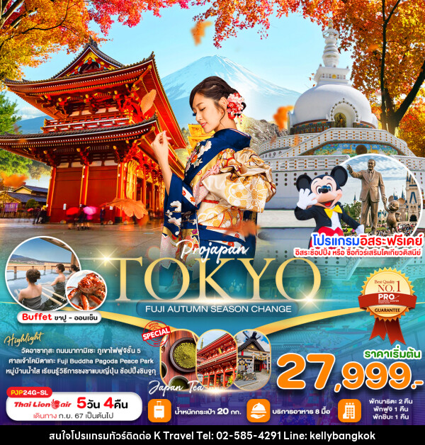 ทัวร์ญี่ปุ่น TOKYO FUJI AUTUMN SEASON CHANGE - KTravel And Experience