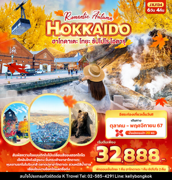 ทัวร์ญี่ปุ่น Romantic Autumn HOKKAIDO  - KTravel And Experience