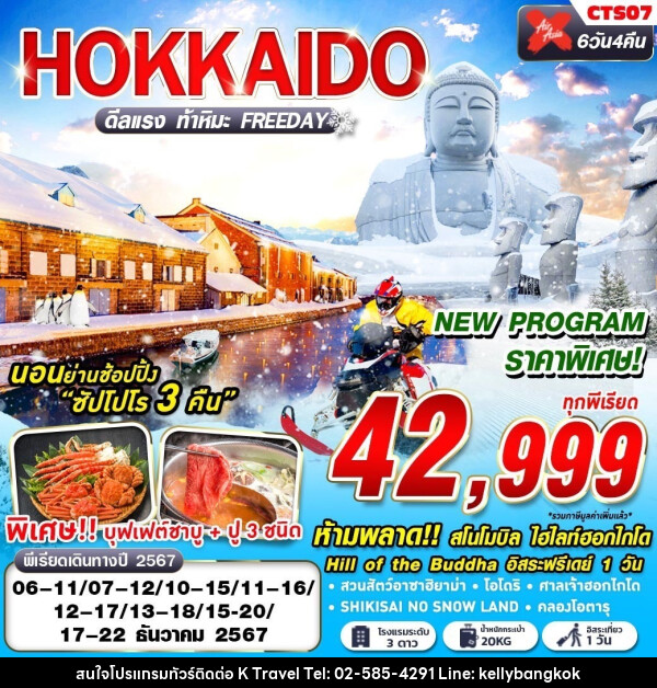 ทัวร์ญี่ปุ่น HOKKAIDO WINTER ดีลเเรง ท้าหิมะ - KTravel And Experience