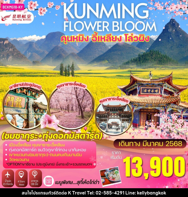 ทัวร์จีน KUNMING FLOWER BLOOM คุนหมิง อี้เหลียง โล่วผิง - KTravel And Experience