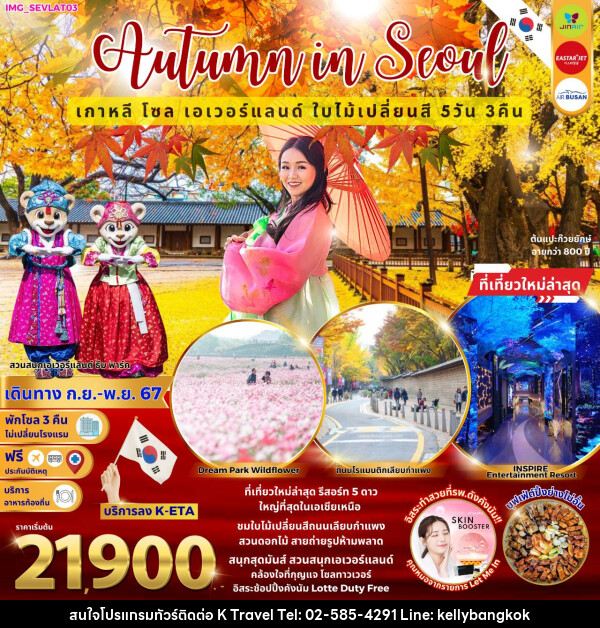 ทัวร์เกาหลี Autumn Suwon Seoul - KTravel And Experience