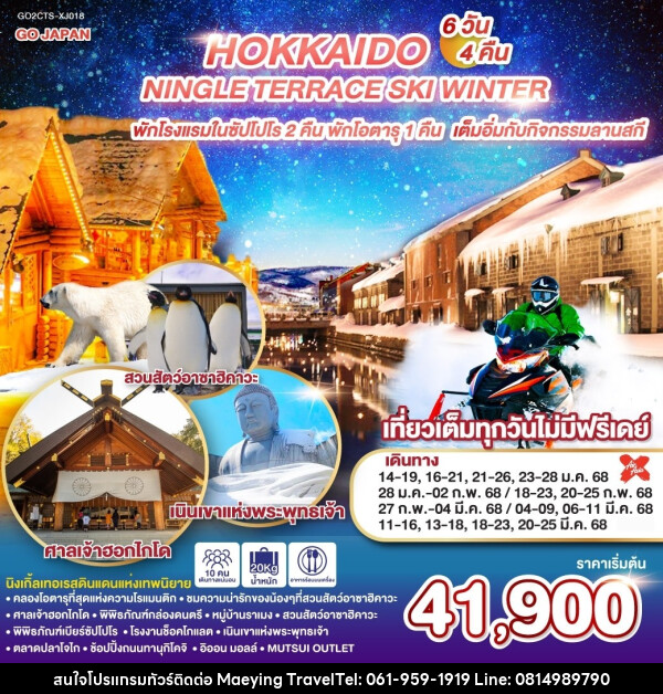 ทัวร์ญี่ปุ่น HOKKAIDO NINGLE TERRACE SKI WINTER - แม่หญิงทราเวล