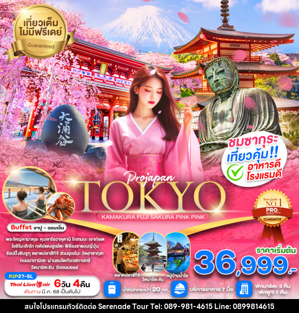 ทัวร์ญี่ปุ่น TOKYO KAMAKURA FUJI SAKURA PINK PINK - บริษัท เซเรเนด ทัวร์ จำกัด