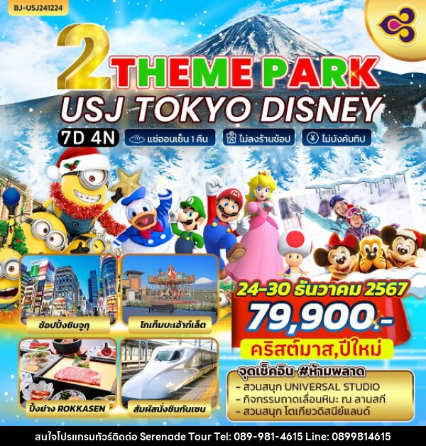 ทัวร์ญี่ปุ่น THEME PARK USJ TOKYO DISNEY - บริษัท เซเรเนด ทัวร์ จำกัด