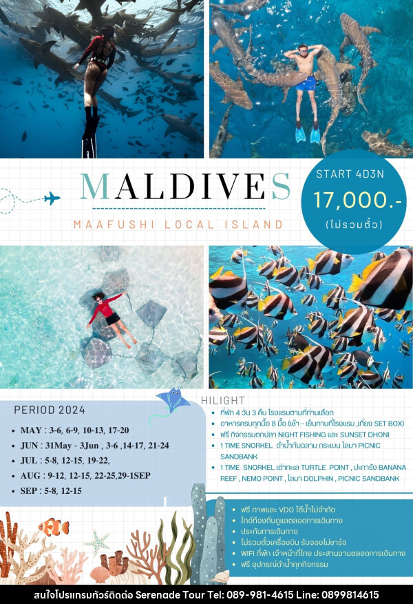 แพ็คเกจทัวร์มัลดีฟส์ MAAFUSHI LOCAL ISLAND - บริษัท เซเรเนด ทัวร์ จำกัด