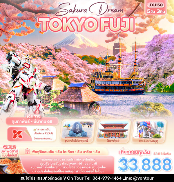 ทัวร์ญี่ปุ่น Sakura Dream TOKYO FUJI - บริษัท อเมซเลเซอร์ จำกัด