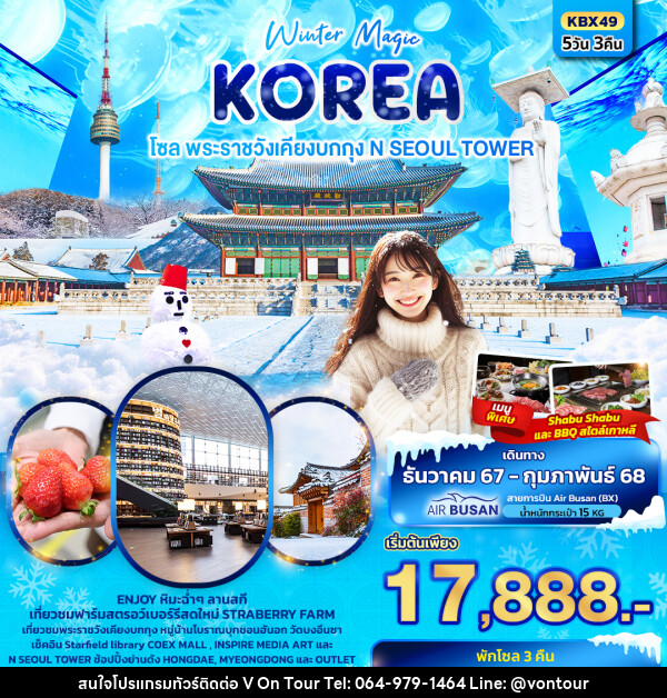 ทัวร์เกาหลี Winter Magic Korea Seoul โซล พระราชวังเคียงบกกุก N SEOUL TOWER - บริษัท อเมซเลเซอร์ จำกัด