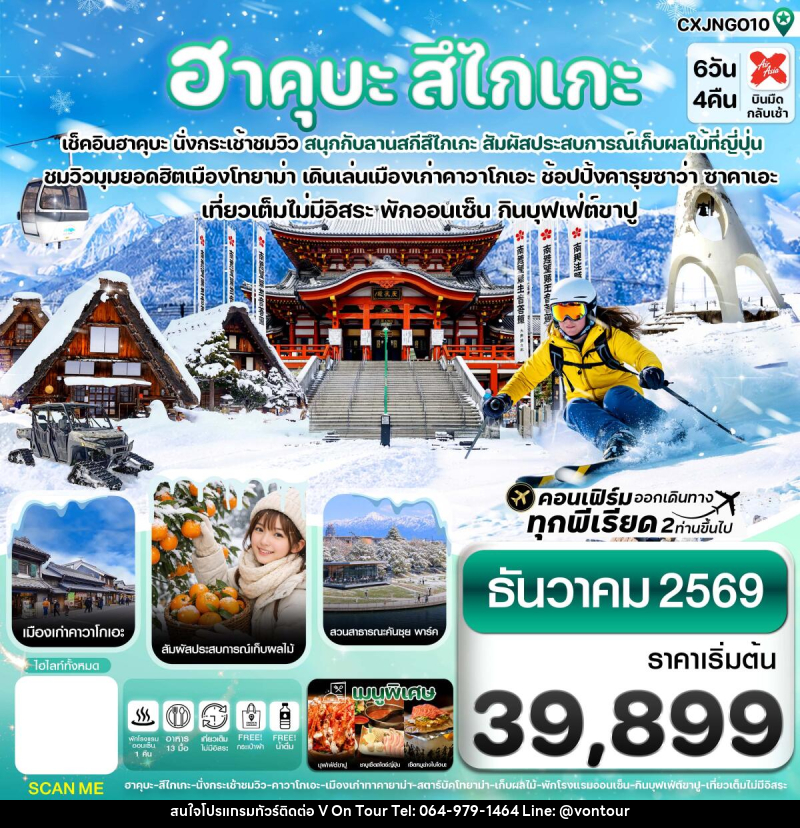 ทัวร์ญี่ปุ่น ฮาคุบะ สึไกเกะ โทยาม่า ลานสกีหิมะ - บริษัท อเมซเลเซอร์ จำกัด