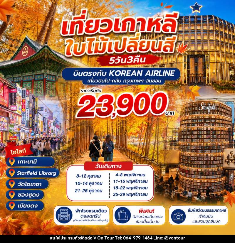 ทัวร์เกาหลี ชมใบไม้เปลี่ยนสี - บริษัท อเมซเลเซอร์ จำกัด ทัวร์เกาหลี ชมใบไม้เปลี่ยนสี - บริษัท อเมซเลเซอร์ จำกัด