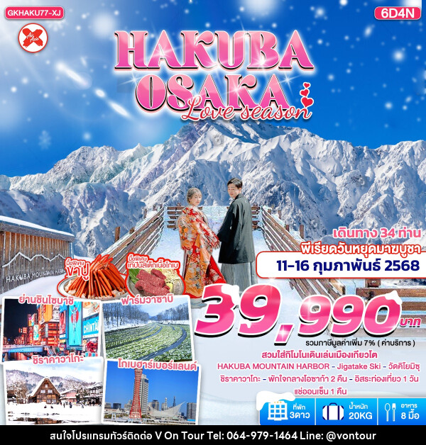 ทัวร์ญี่ปุ่น HAKUBA OSAKA LOVE SEASON - บริษัท อเมซเลเซอร์ จำกัด