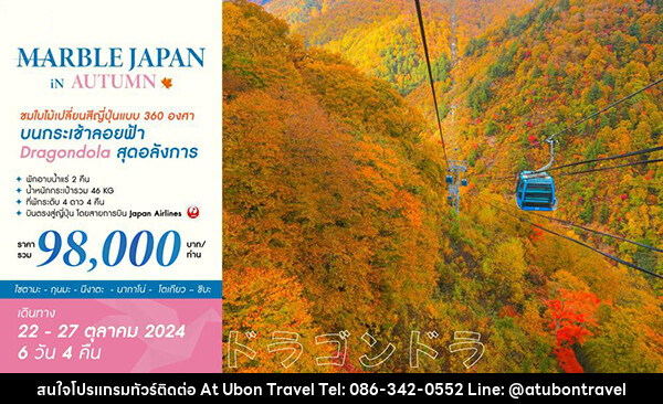 ทัวร์ญี่ปุ่น MARBLE JAPAN IN AUTUMN - At Ubon Travel Co.,Ltd.