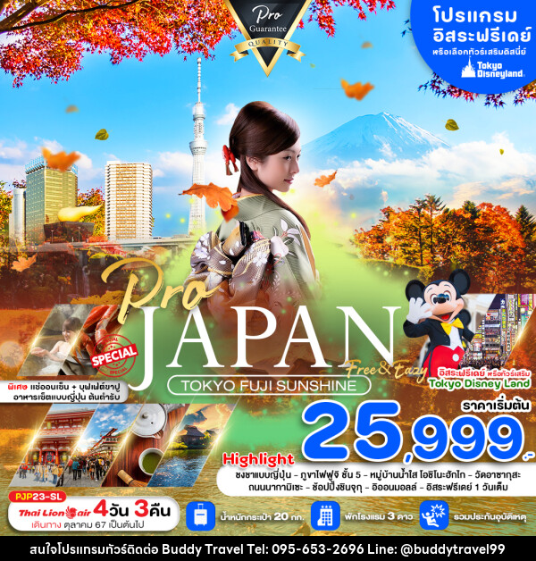 ทัวร์ญี่ปุ่น JAPAN TOKYO FUJI SUNSHINE - บัดดี้ ทราเวล