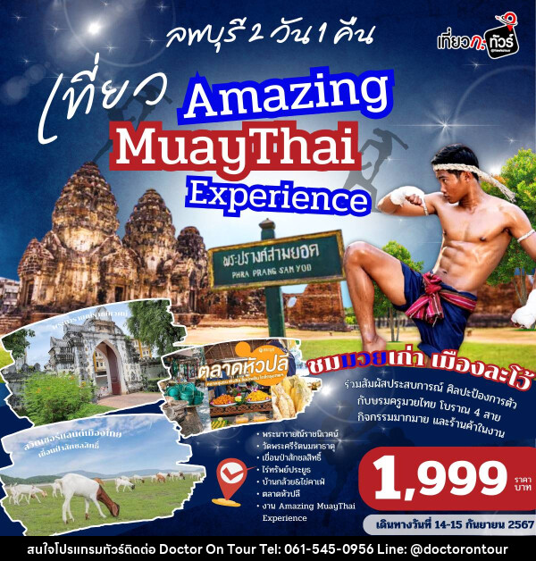 ทัวร์ลพบุรี เที่ยว Amazing MuayThai Experience - บริษัท ด็อกเตอร์ ออน ทัวร์ เทรเวิล แอนด์ เอเจนซี่ จำกัด