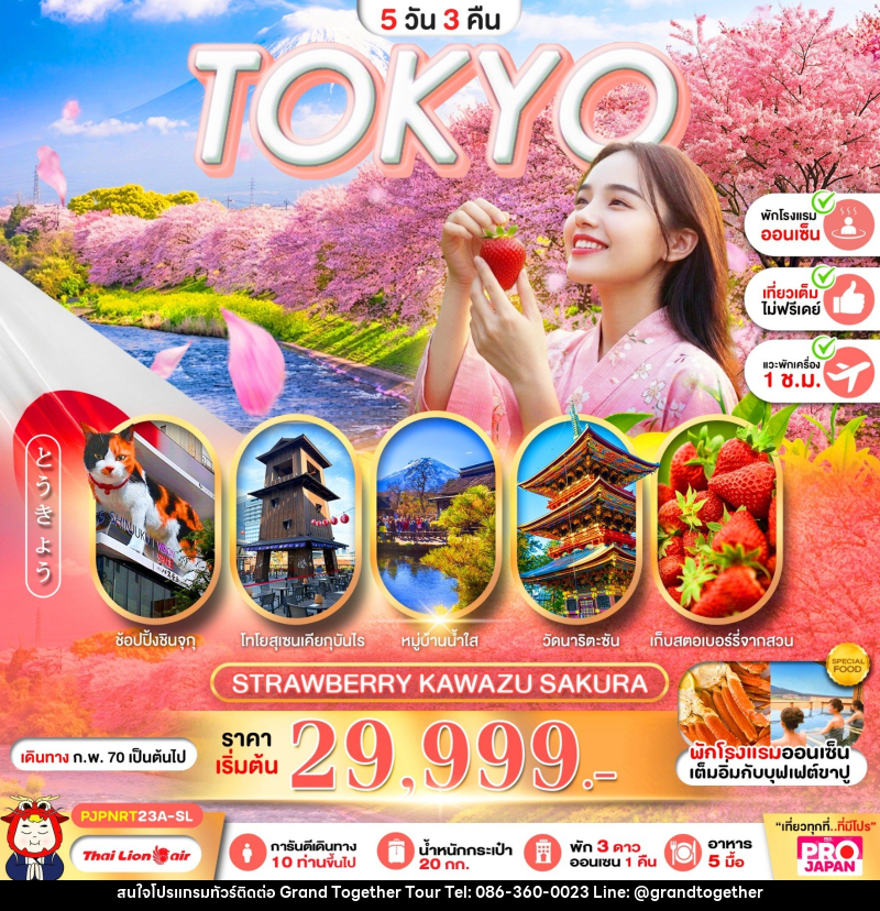 ทัวร์ญี่ปุ่น PRO TOKYO STRAWBERRY KAWAZU SAKURA - บริษัท แกรนด์ทูเก็ตเตอร์ จำกัด ทัวร์ญี่ปุ่น PRO TOKYO STRAWBERRY KAWAZU SAKURA - บริษัท แกรนด์ทูเก็ตเตอร์ จำกัด