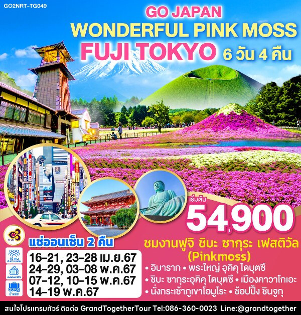 ทัวร์ญี่ปุ่น WONDERFUL PINK MOSS FUJI TOKYO - บริษัท แกรนด์ทูเก็ตเตอร์ จำกัด