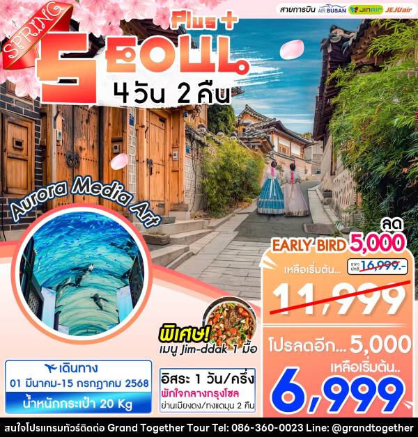 ทัวร์เกาหลี SEOUL PLUS+ Spring - บริษัท แกรนด์ทูเก็ตเตอร์ จำกัด