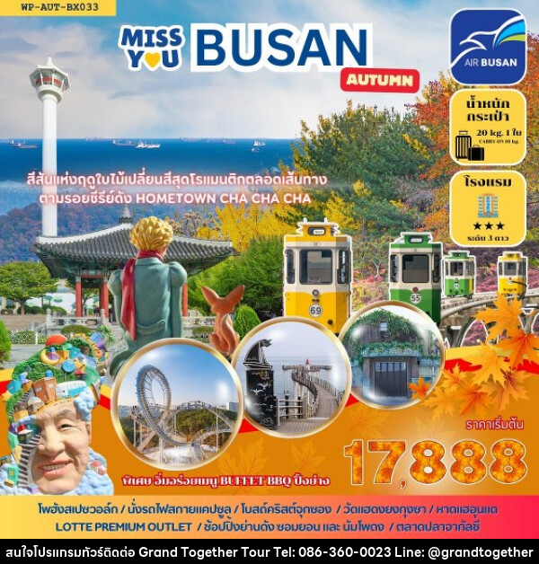 ทัวร์เกาหลี MISS U BUSAN AUTUMN  - บริษัท แกรนด์ทูเก็ตเตอร์ จำกัด