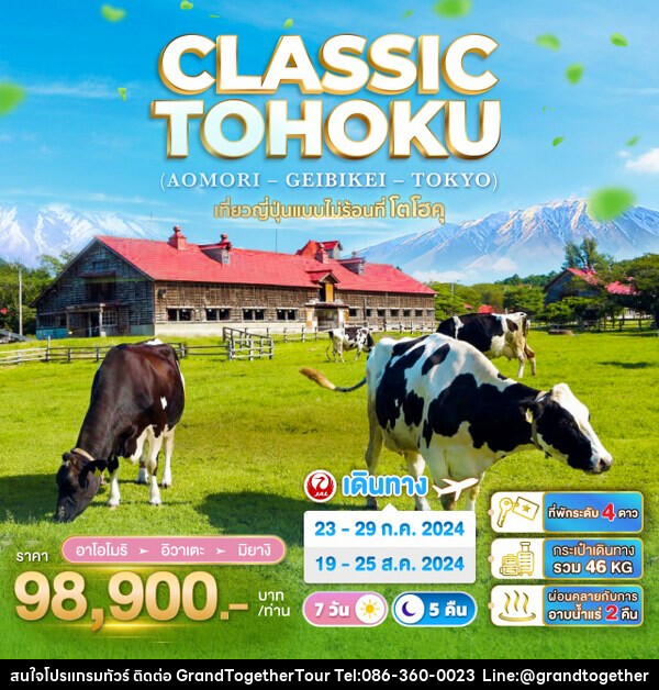 ทัวร์ญี่ปุ่น CLASSIC TOHOKU (AOMORI – GEIBIKEI – TOKYO) - บริษัท แกรนด์ทูเก็ตเตอร์ จำกัด